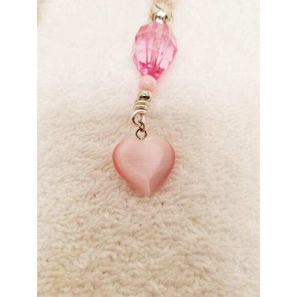 Three pink silver and white Christmas icicle ornaments c23 - Picture 6 of 11